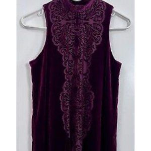 maurcies burgundy velvet mini dress womens size XL